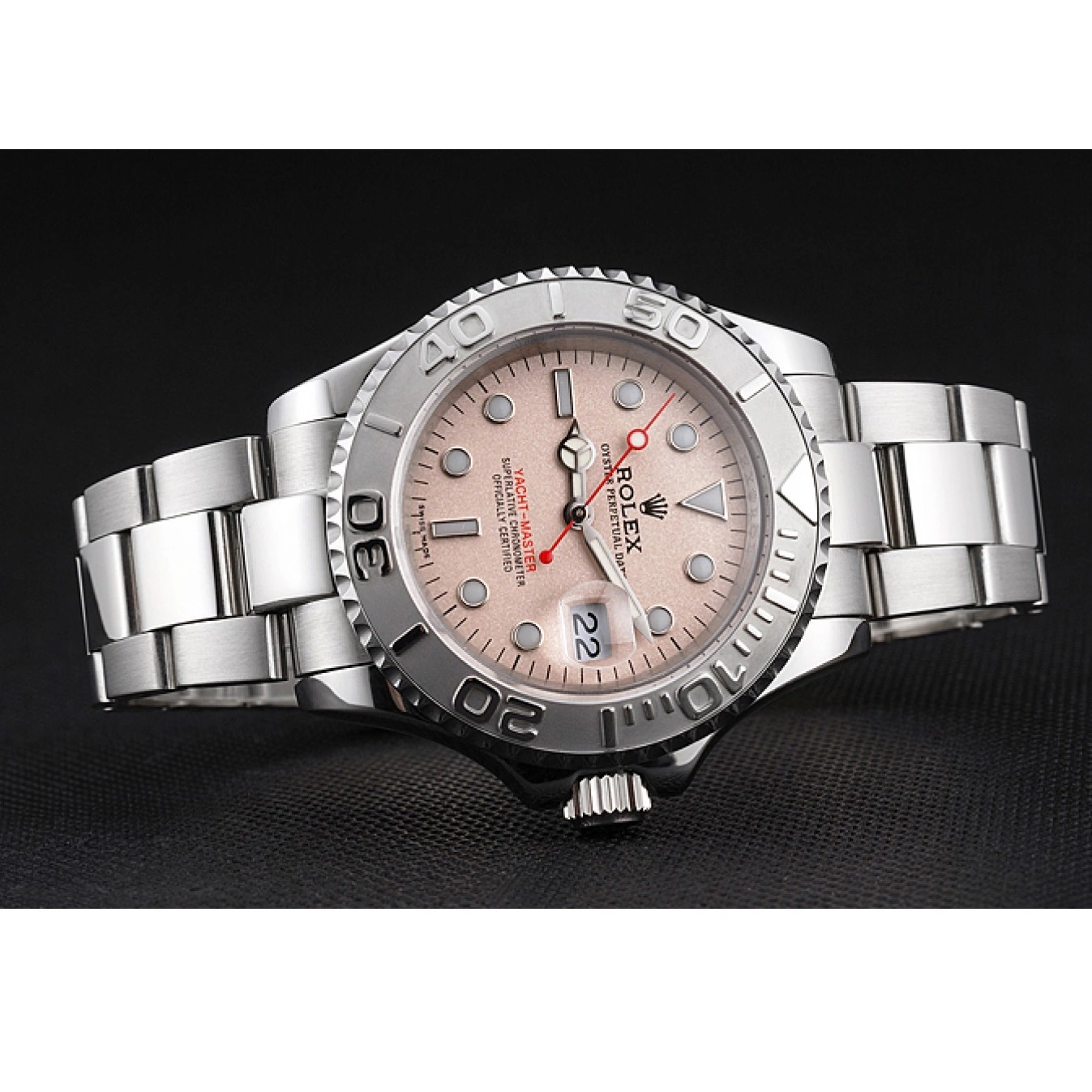 Rolex aaa copy Dial Yacht-Master Swiss Steel Bracelet And Champagne Stainless Case Rolex 0623